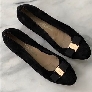 Salvatore Ferragamo Black Suede Heel